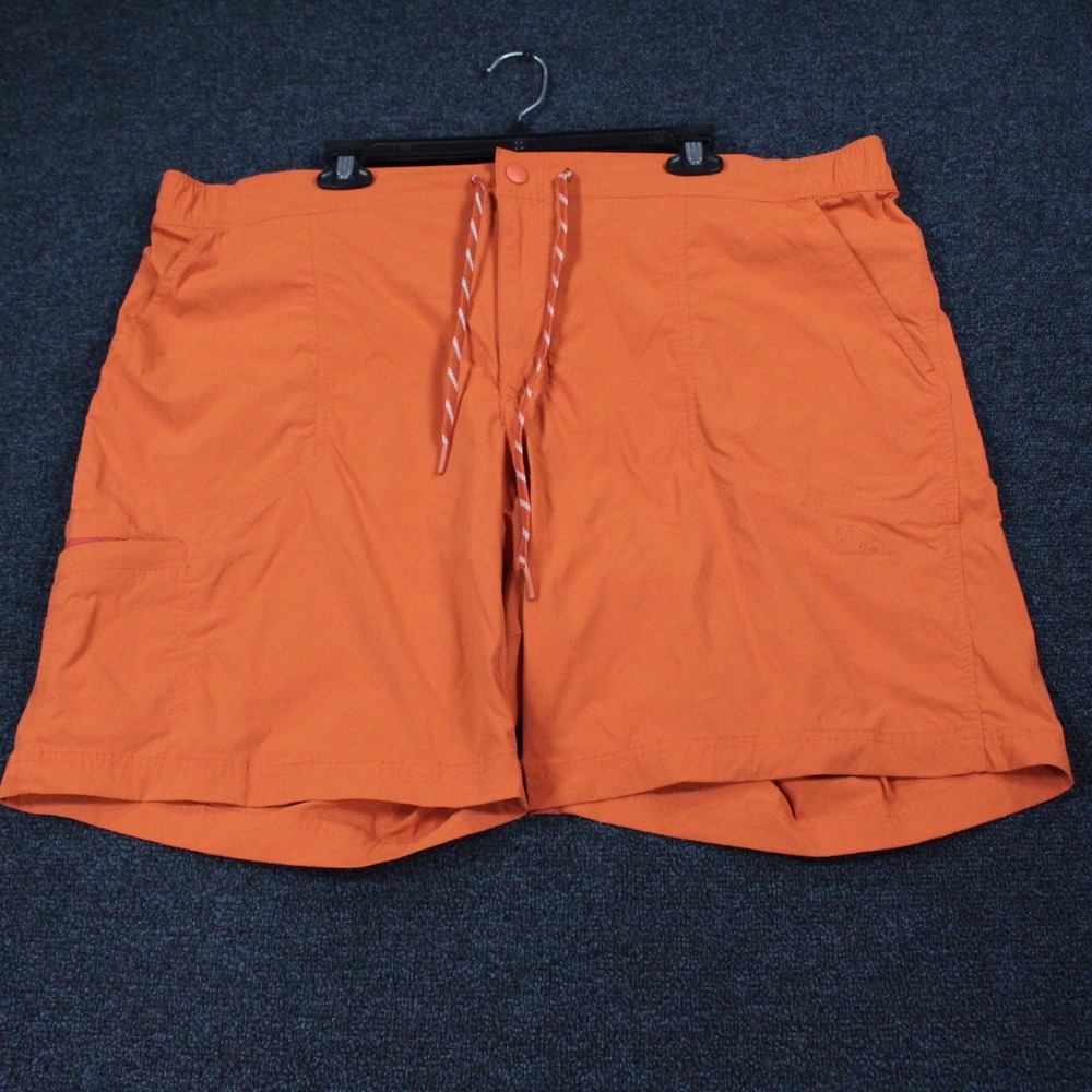 L.L. Bean Cresta Hiking Shorts Mens XXL Orange Nylon Stretch Cargo Outdoor